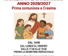 Iscrizioni al Catechismo 2026/2027 – Prima Comunione e Cresima